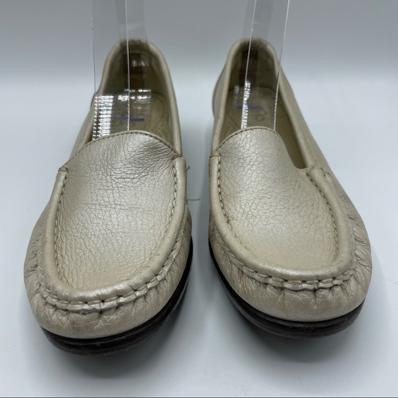 SAS Simplify Lusso Gold Loafers Flats Loafers Moc Tripad Comfort Leather Size 7N - Picture 7 of 16
